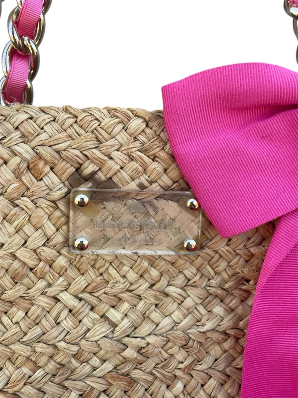 KATE SPADE Point Breeze Cedar Street Straw Tote Bag